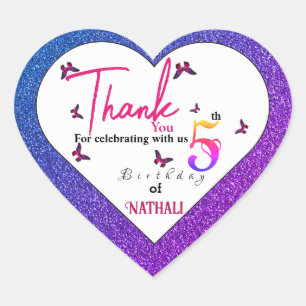 Fluttering Fun Heart Sticker