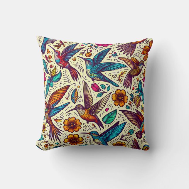 “Fluttering Harmony” Cushion (Front)