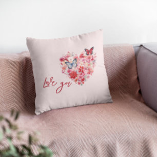 Fluttering Love   Valentine's Day Cushion