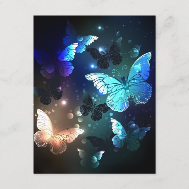 Fluttering Night Butterfly Advice Card (Front)