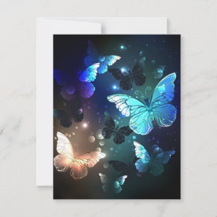 Fluttering Night Butterfly Advice Card