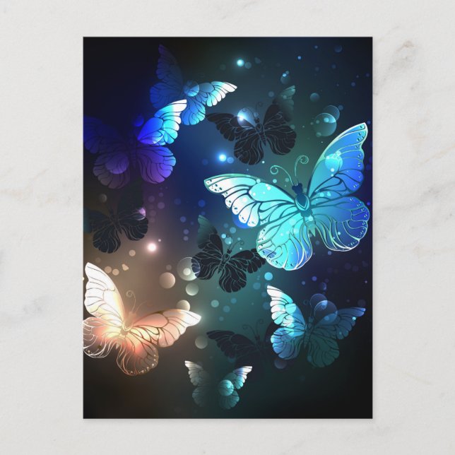 Fluttering Night Butterfly Advice Card (Front)