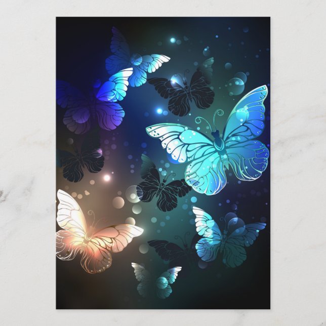 Fluttering Night Butterfly Advice Card (Front)