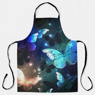 Fluttering Night Butterfly Apron