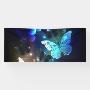 Fluttering Night Butterfly Banner