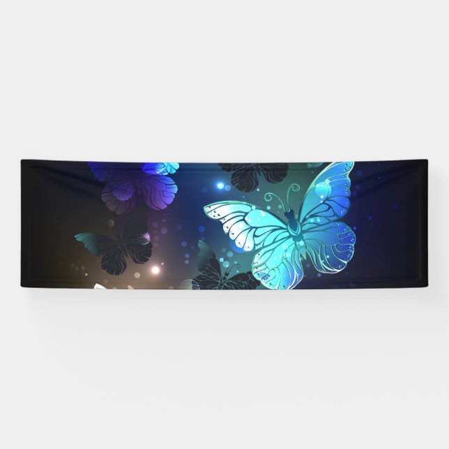 Fluttering Night Butterfly Banner (Horizontal)