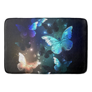 Fluttering Night Butterfly Bath Mat
