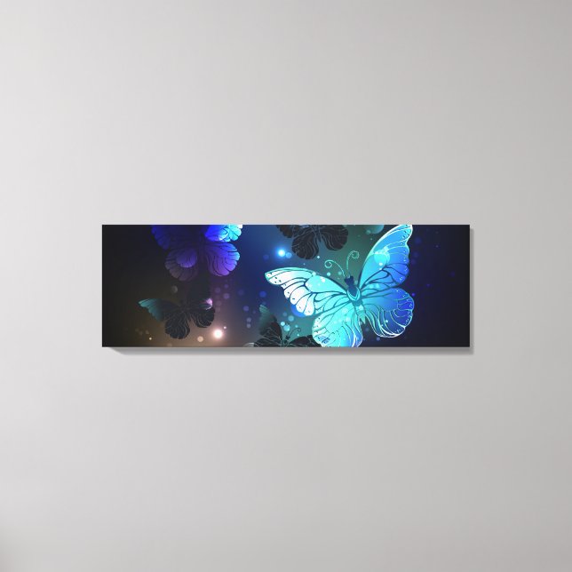 Fluttering Night Butterfly Canvas Print (Front)