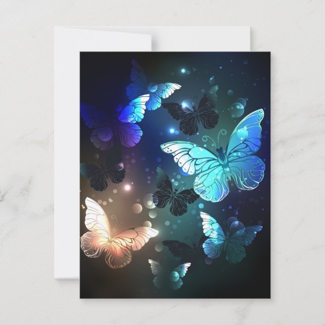 Fluttering Night Butterfly Card (Front)
