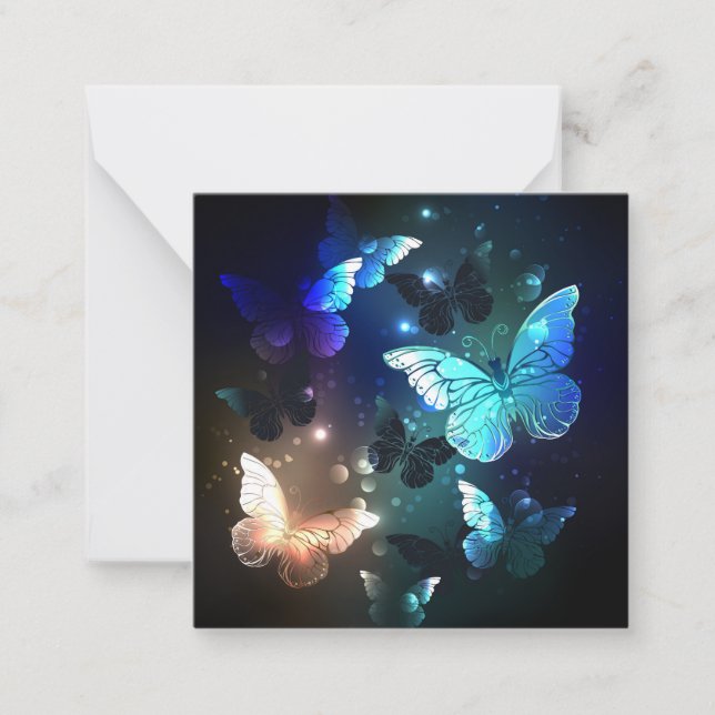 Fluttering Night Butterfly Card (Front)