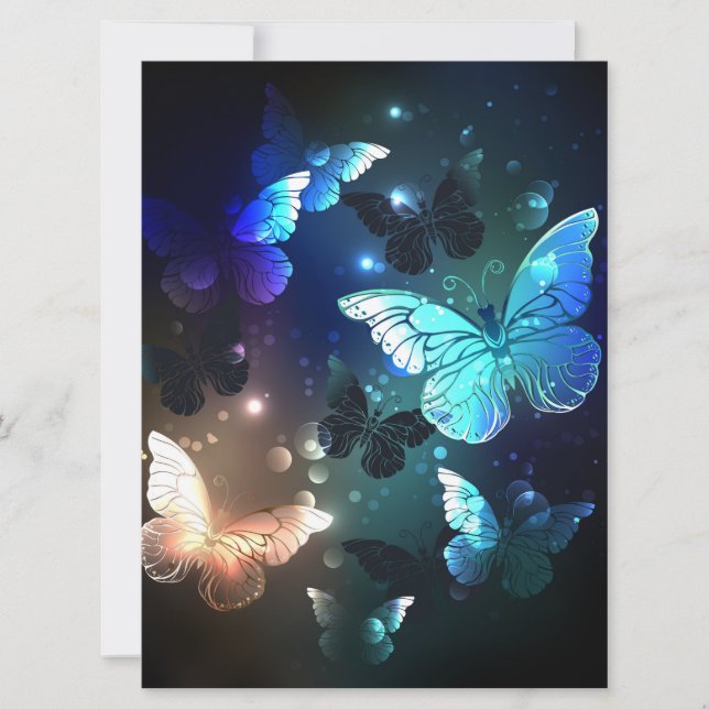 Fluttering Night Butterfly Card (Front)