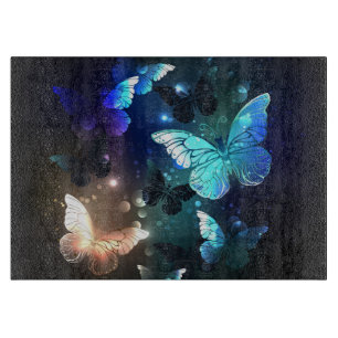 Fluttering Night Butterfly Cutting Board