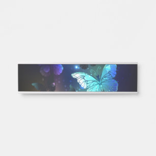Fluttering Night Butterfly Door Sign