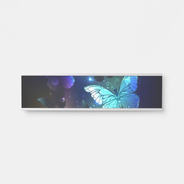Fluttering Night Butterfly Door Sign (Front)
