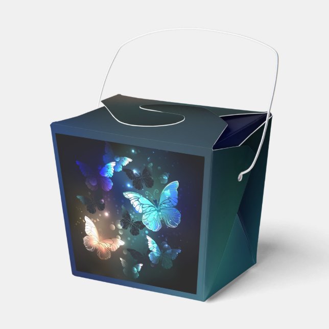 Fluttering Night Butterfly Favour Box (Front Side)