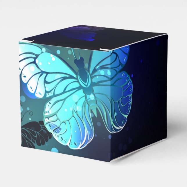 Fluttering Night Butterfly Favour Box (Front Side)