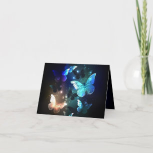 Fluttering Night Butterfly Holiday Card
