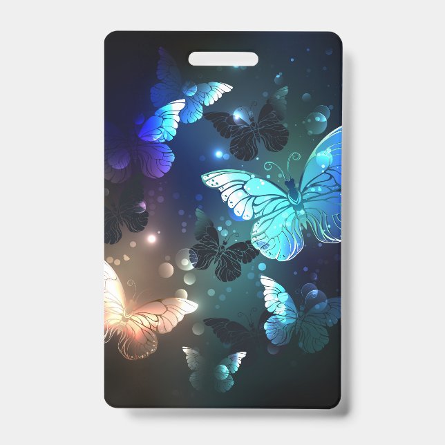 Fluttering Night Butterfly ID Badge (Front)