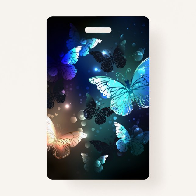 Fluttering Night Butterfly ID Badge (Front)