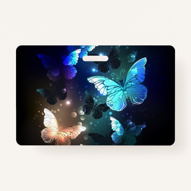 Fluttering Night Butterfly ID Badge (Front)