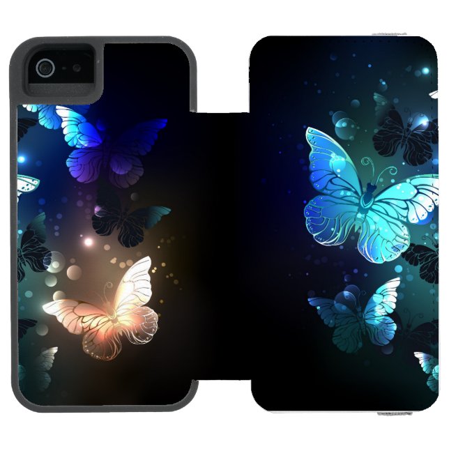 Fluttering Night Butterfly Incipio iPhone Wallet Case (Folio Open)