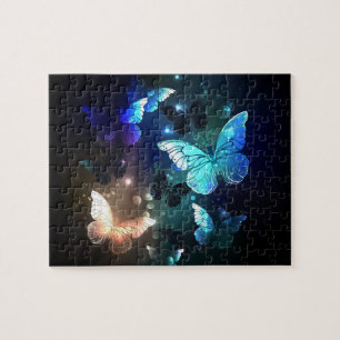 Fluttering Night Butterfly Jigsaw Puzzle
