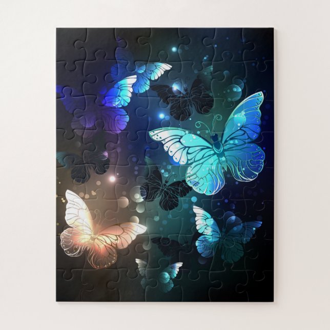 Fluttering Night Butterfly Jigsaw Puzzle (Vertical)