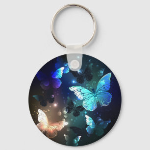 Fluttering Night Butterfly Key Ring