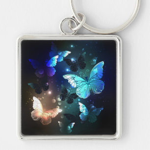 Fluttering Night Butterfly Key Ring