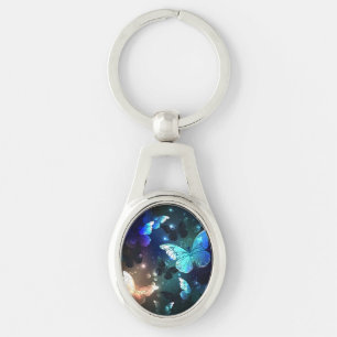 Fluttering Night Butterfly Key Ring
