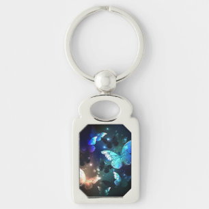 Fluttering Night Butterfly Key Ring