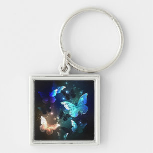 Fluttering Night Butterfly Key Ring