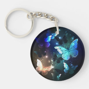 Fluttering Night Butterfly Key Ring
