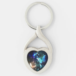 Fluttering Night Butterfly Key Ring