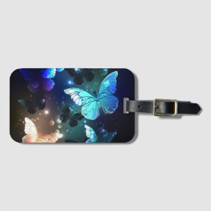 Fluttering Night Butterfly Luggage Tag