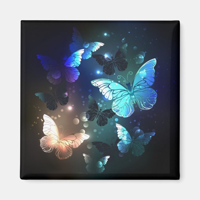 Fluttering Night Butterfly Magnet (Front)