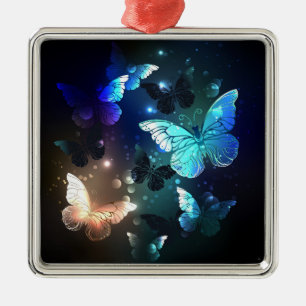 Fluttering Night Butterfly Metal Tree Decoration