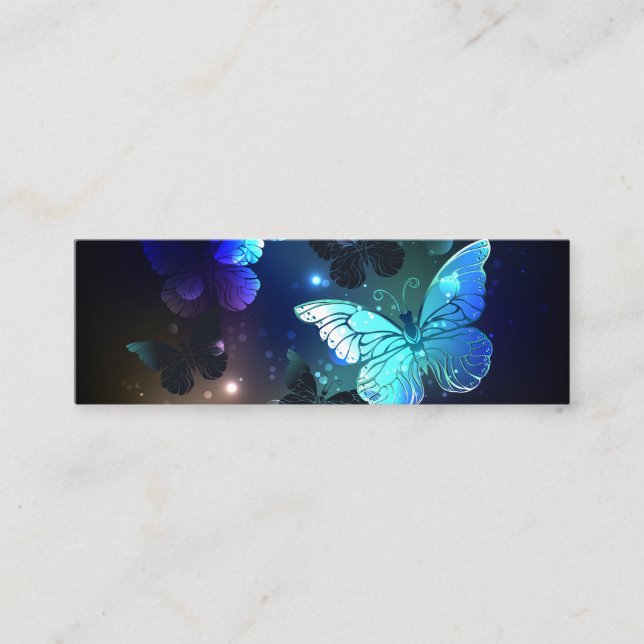 Fluttering Night Butterfly Mini Business Card (Front)