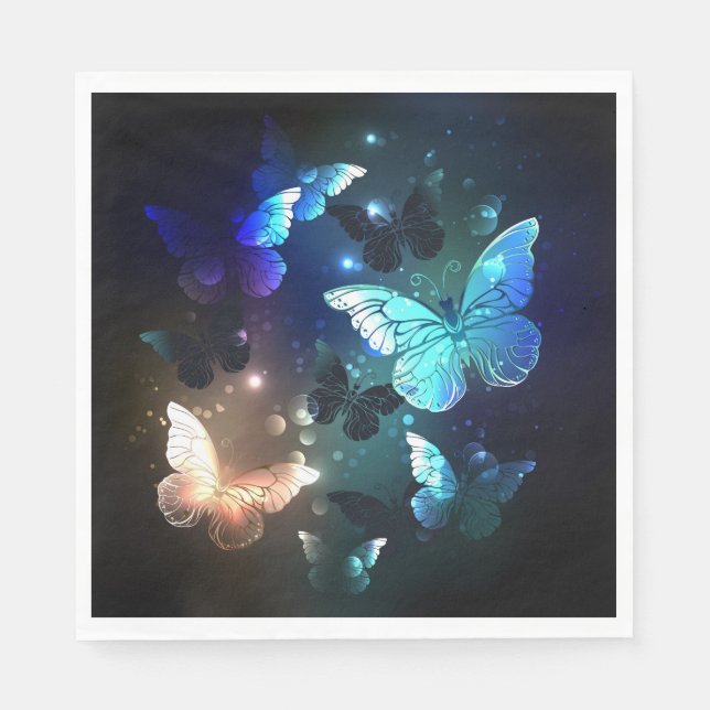 Fluttering Night Butterfly Napkin (Front)