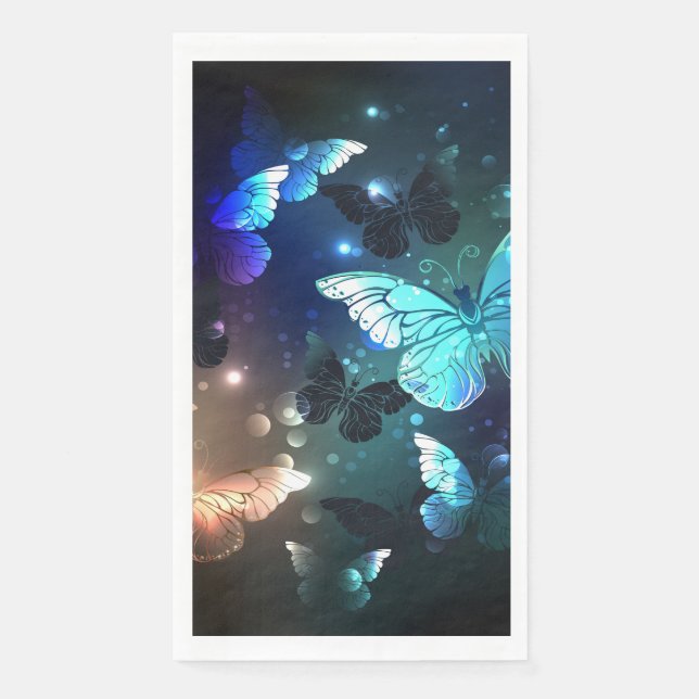 Fluttering Night Butterfly Napkin (Front)
