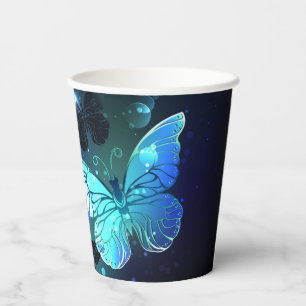 Fluttering Night Butterfly Paper Cups