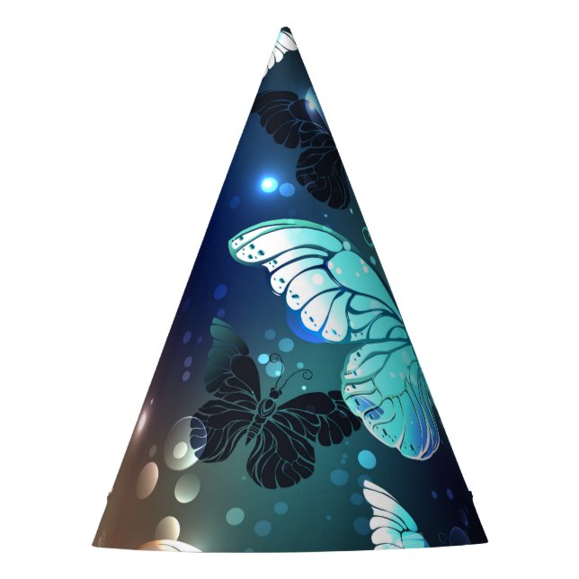Fluttering Night Butterfly Party Hat (Front)