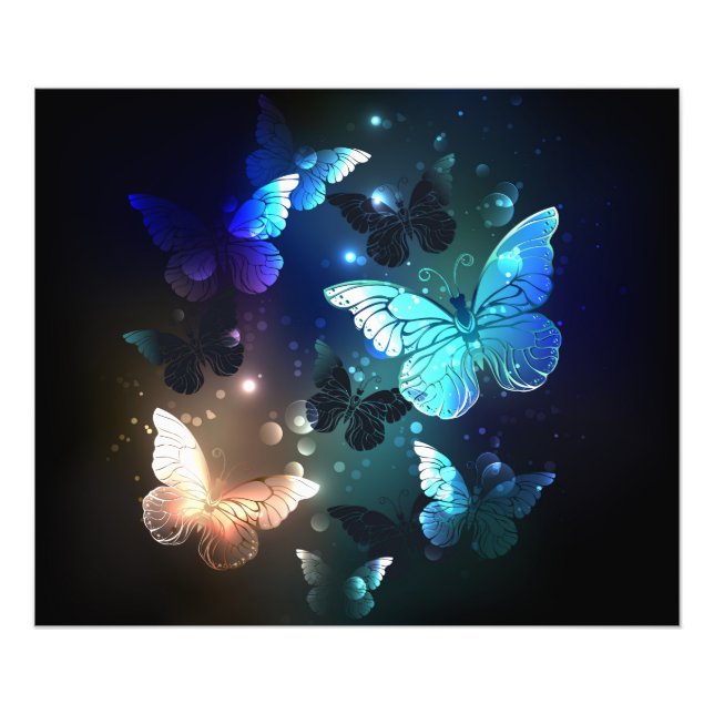 Fluttering Night Butterfly Photo Print (Front)