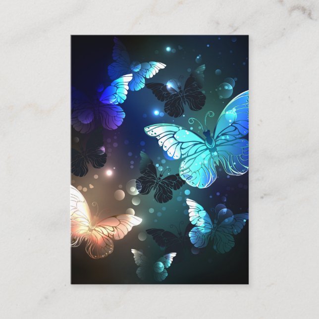 Fluttering Night Butterfly Place Card (Front)