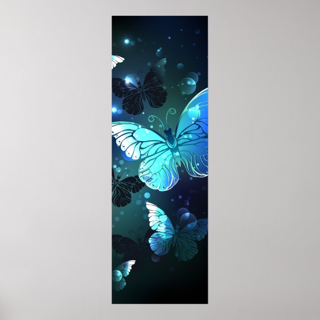 Fluttering Night Butterfly Poster (Front)