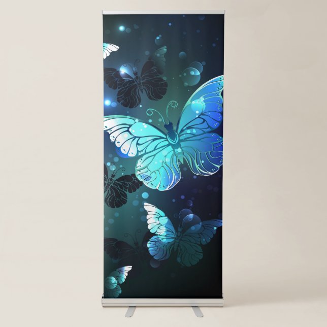 Fluttering Night Butterfly Retractable Banner (Front)