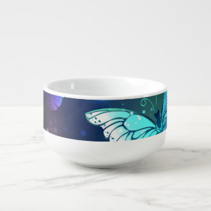 Fluttering Night Butterfly Soup Mug
