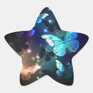 Fluttering Night Butterfly Star Sticker
