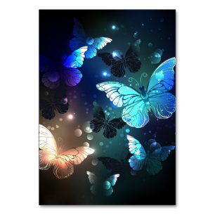 Fluttering Night Butterfly Table Number