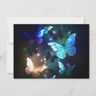 Fluttering Night Butterfly Thank You Card